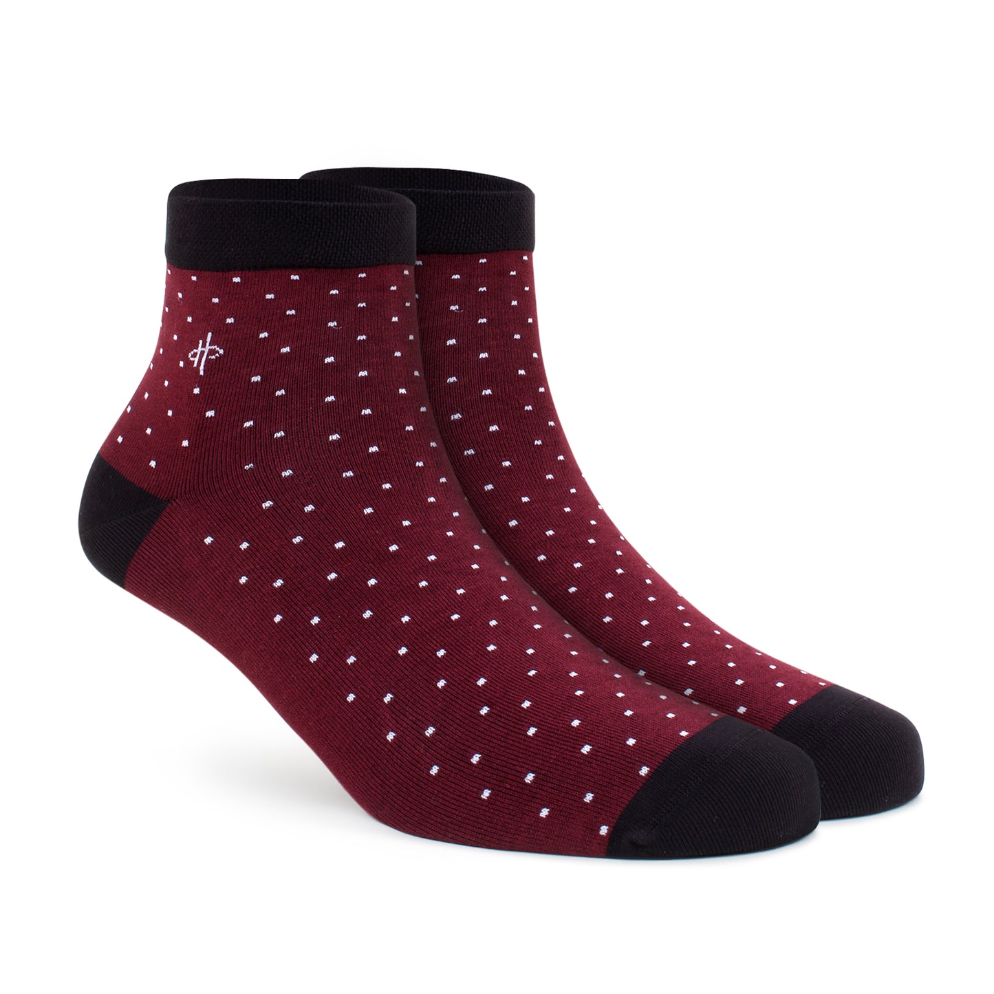 Maroon Black Classical Ankle Sock