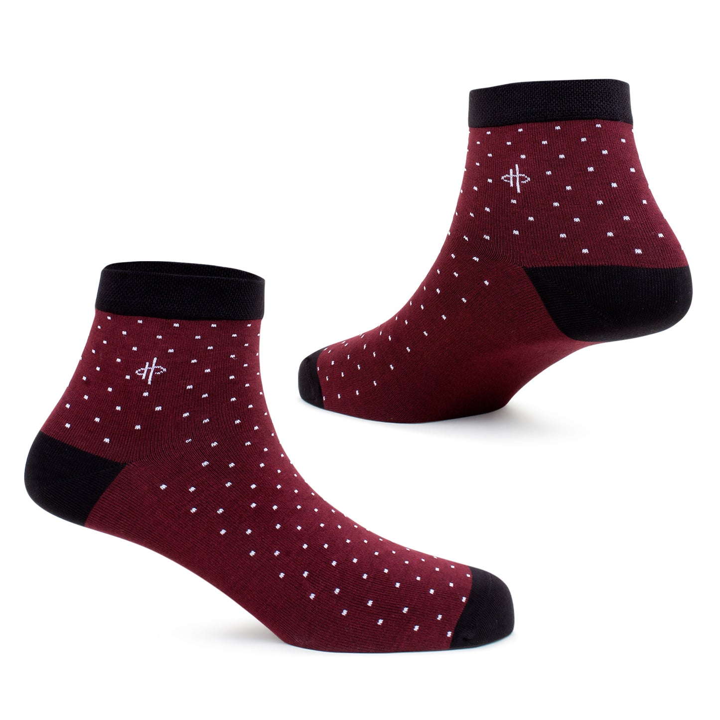 Maroon Black Classical Ankle Sock
