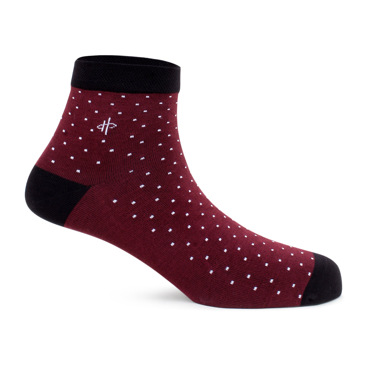 Maroon Black Classical Ankle Sock
