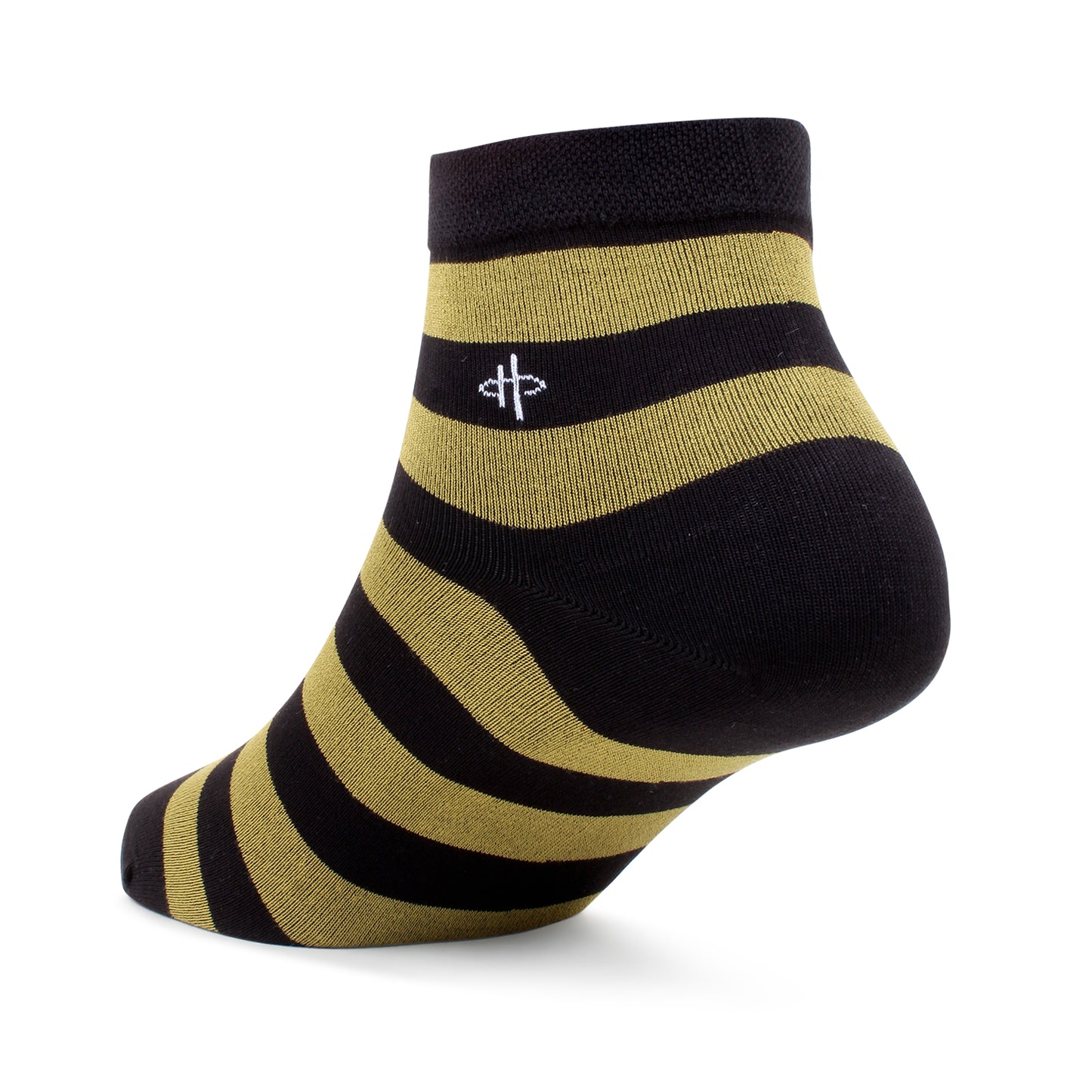 Stylish Striped ankle Socks - Black/Olive
