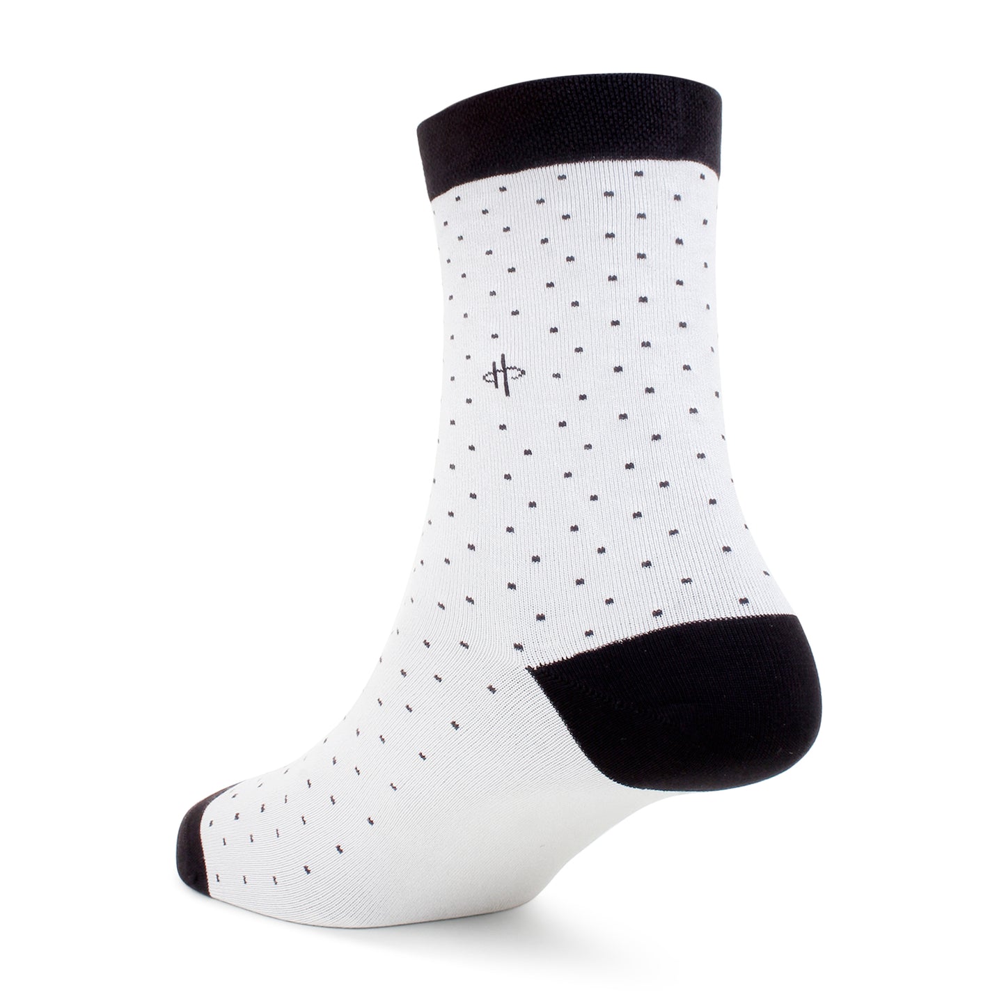 Men's Polka Dot Crew Socks - Black/White