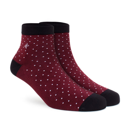 Maroon Black Classical Ankle Sock