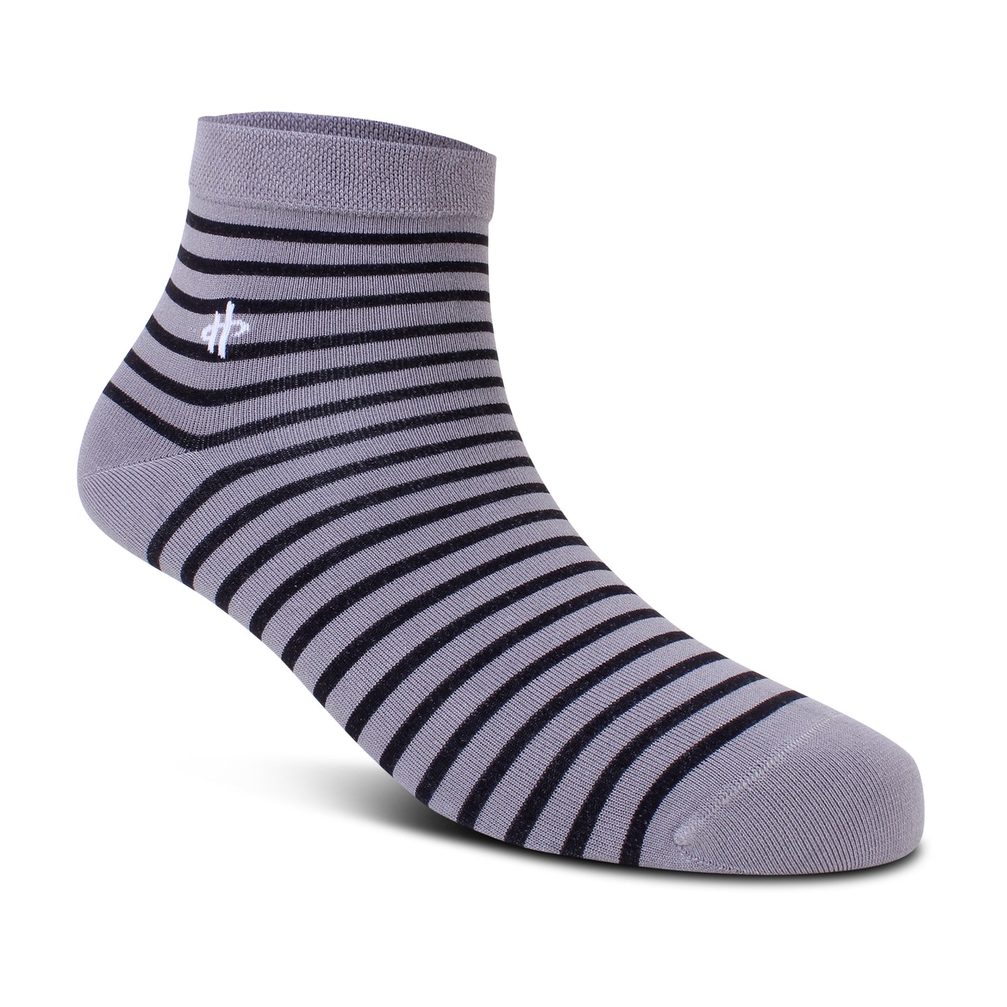 Men's Black Striped Ankle Sock