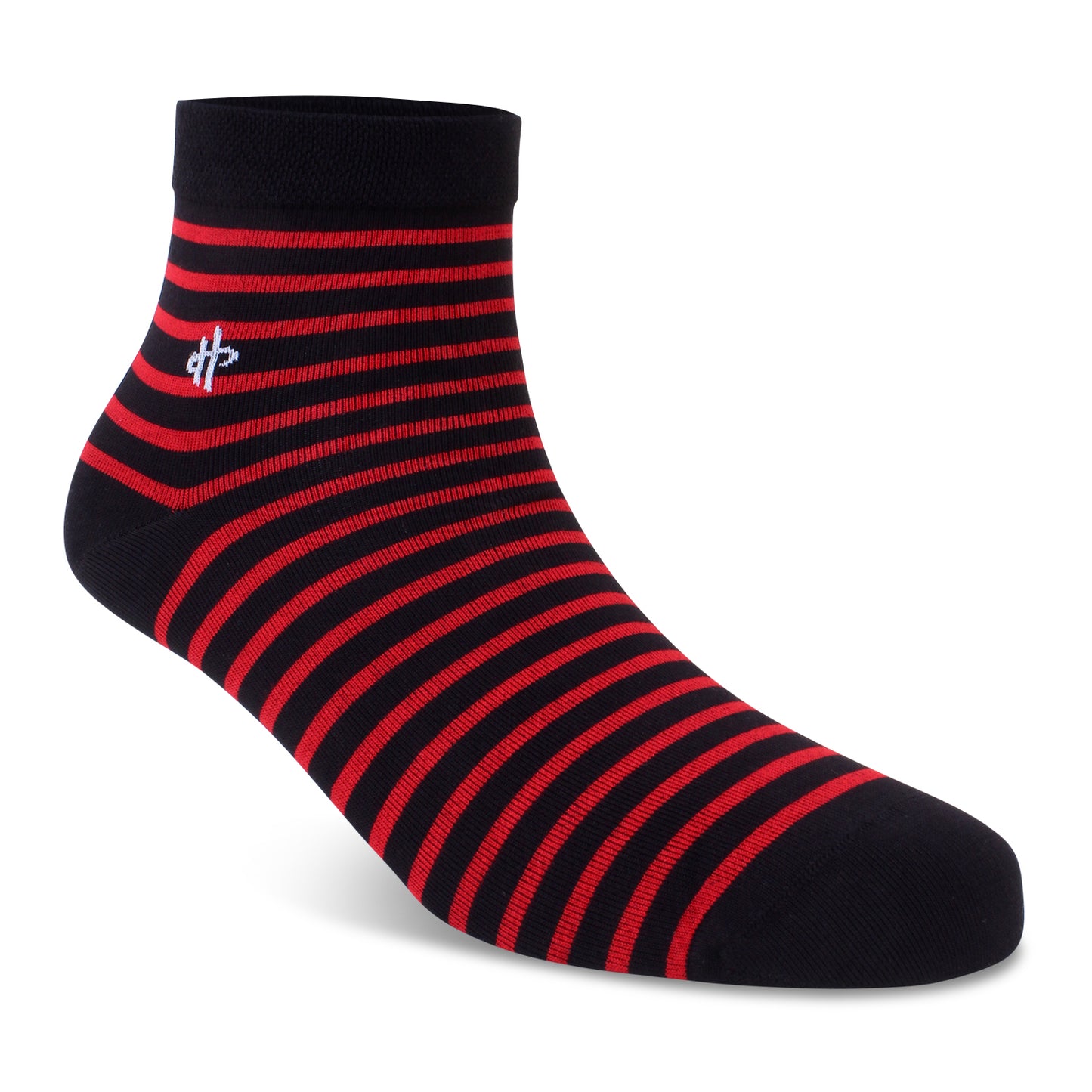 Men's Black & Red Striped Ankle Socks
