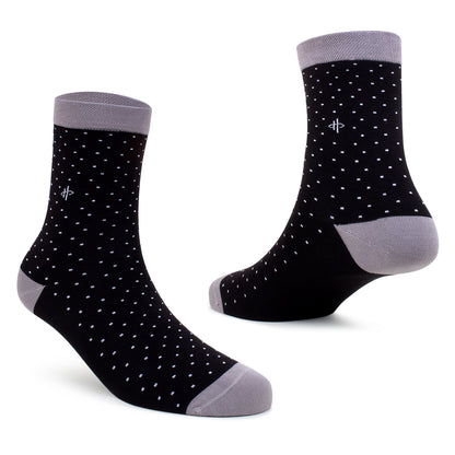Classical Grey Black Crew Socks
