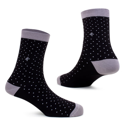 Classical Grey Black Crew Socks